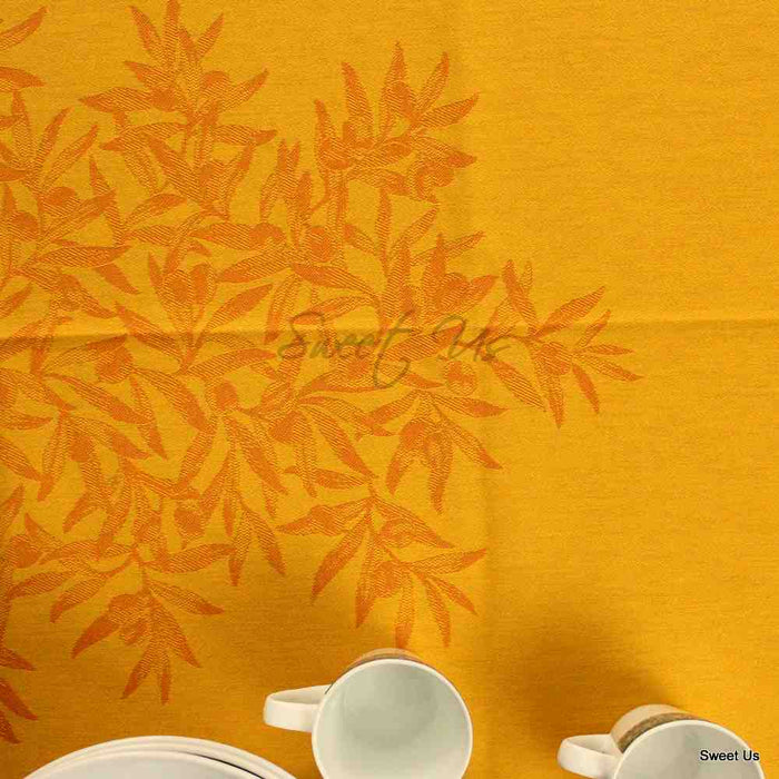 Olivine Easy Clean French Tablecloth Rectangle, Sunlit Rouge - Sweet Us