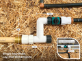 Single manifold lay-flat dimensions with a 4in height, 4.25in width, and 4.5in length