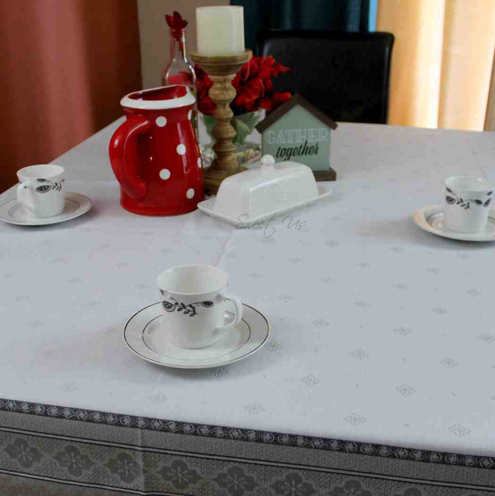 Fleur Ombre Easy Clean French Tablecloth Rectangle, Shadow Bloom - Sweet Us