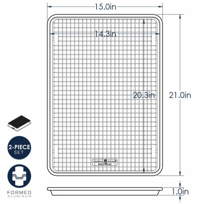 Nordic Ware | Naturals® Big Sheet with Oven-Safe Nonstick Grid