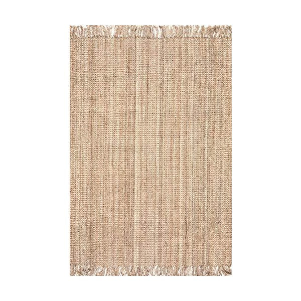 nuLOOM 7" Natural Hand Woven Chunky Jute Farmhouse Area Rug