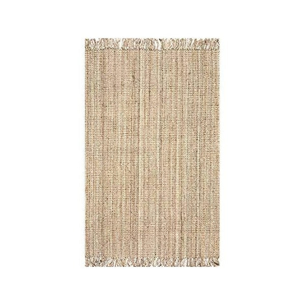 nuLOOM 7" Natural Hand Woven Chunky Jute Farmhouse Area Rug