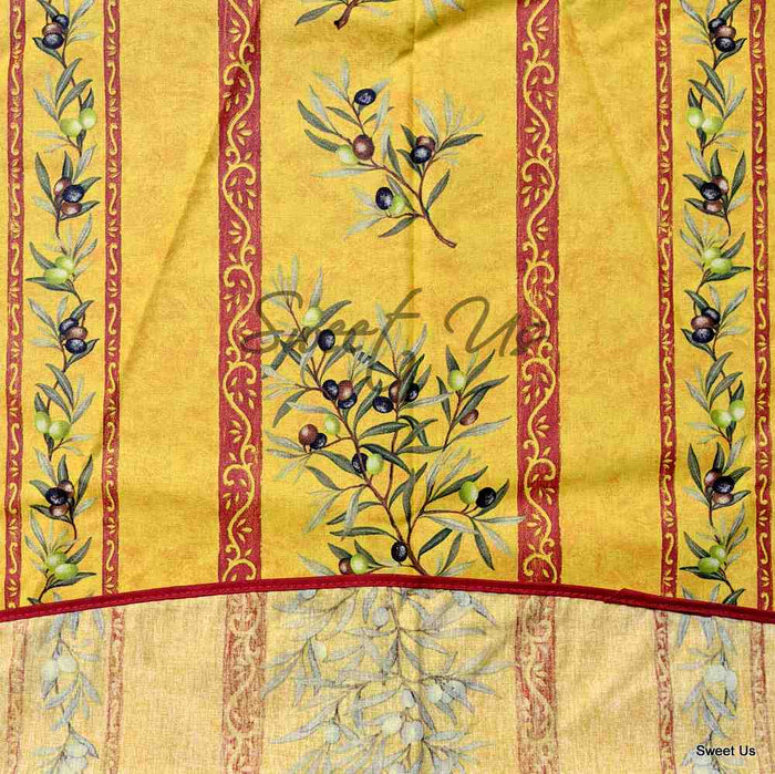 Wipeable Tablecloth Round Spillproof French Acrylic Coated Clos De Oliviers - Sweet Us