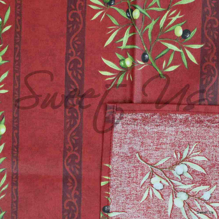Wipeable Tablecloth Rectangle Spillproof French Acrylic Coated Clos De Oliviers - Sweet Us