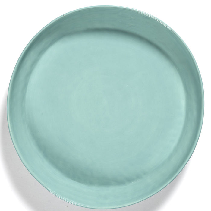 Ottolenghi Serving Bowl - Azure With Red Stripes - FEAST (1)