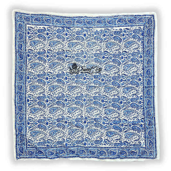 Paiselle Lightweight Floral Cotton Scarf — Glacia - Sweet Us