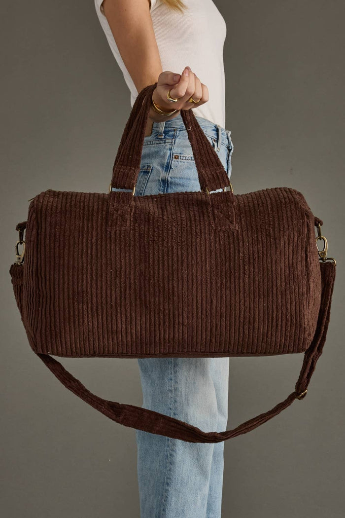 Panache | Brown Corduroy Duffel