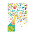 Paper Rose Birthday Card, KAG206 (Kaleidoscope, Sparkling Wine)
