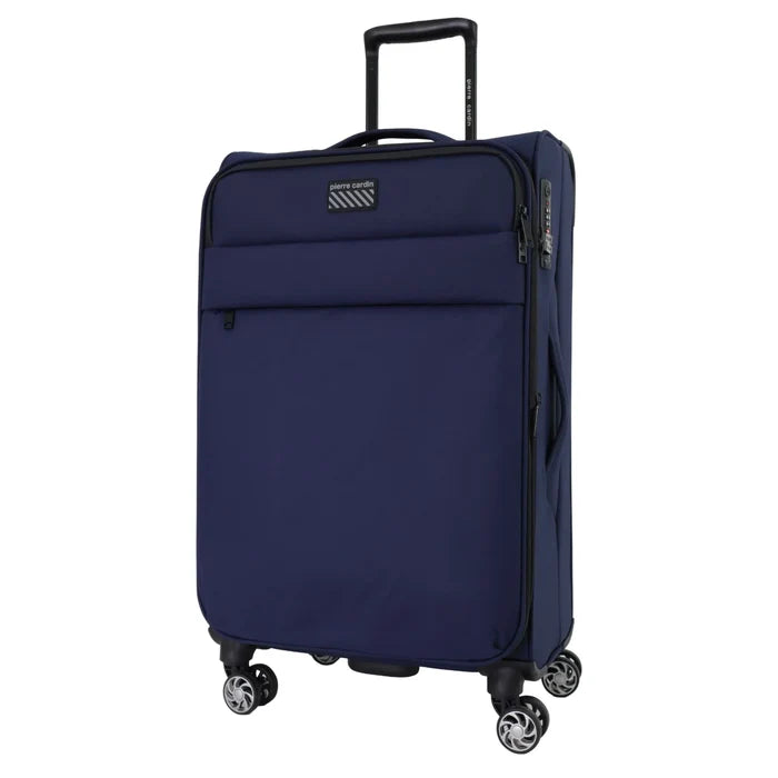 Pierre Cardin Soft Water-Repellent Spinner Suitcase - Medium - Navy