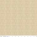 'Round the Mountain Wonky Gingham Curry Cotton Fabric