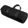 no-logo Port Authority Fleece Blanket With Carrying Strap-Regular-Port Authority-Black-1 Size-Thread Logic