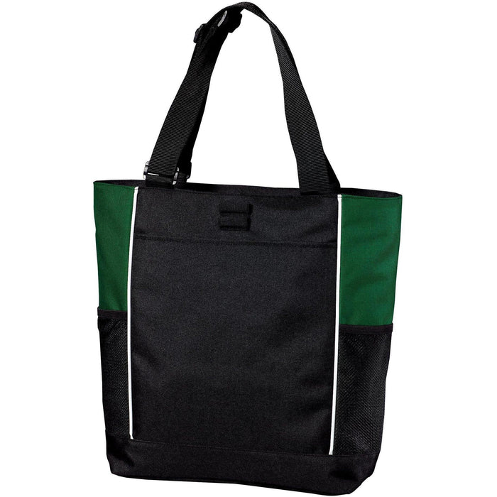 Port Authority Panel Tote-Regular-Port Authority-Black/Hunter-Thread Logic