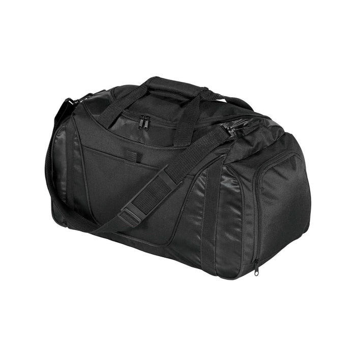 no-logo Port Authority Small Two-Tone Duffel-Regular-Port Authority-Black/Black-Thread Logic