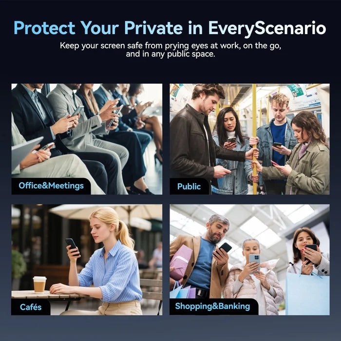 Protescreen 2 Pack Privacy Screen Protector for iPhone, Anti-Spy 9H Tempered Glass