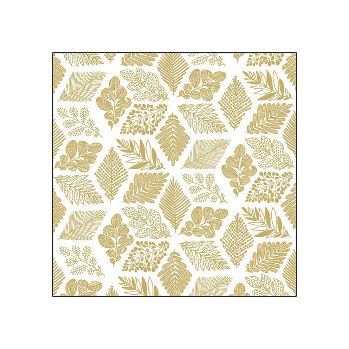 Pure Leaves, gold • Beverage Napkins