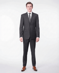 Raphael Slim Fit Solid Medium Gray Two Button Suit