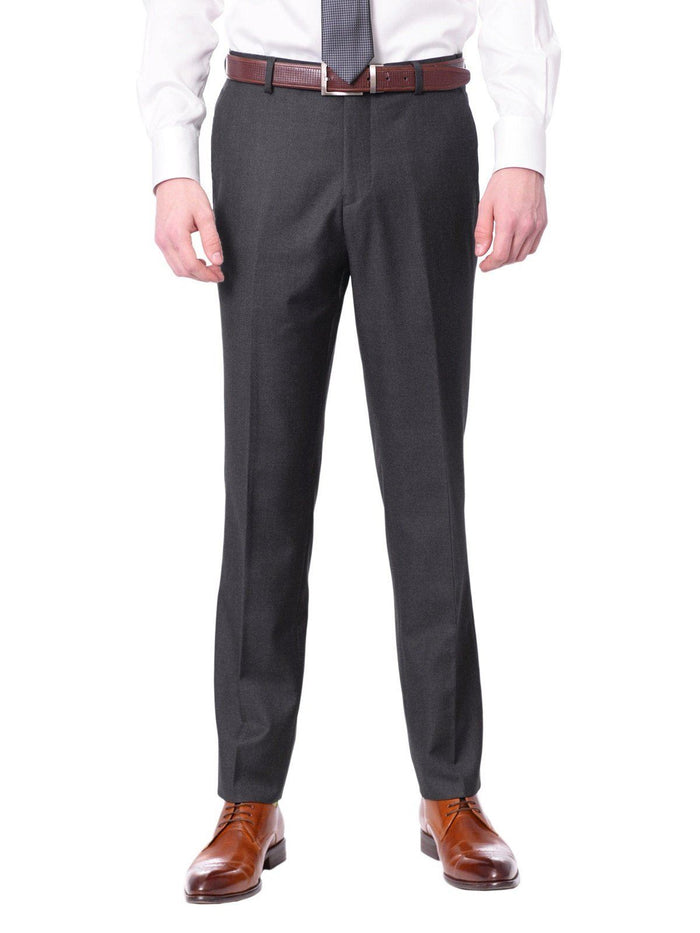 Raphael Slim Fit Solid Medium Gray Two Button Suit