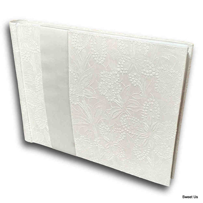 Recycled Paper Guest Book — Ivory Bloom