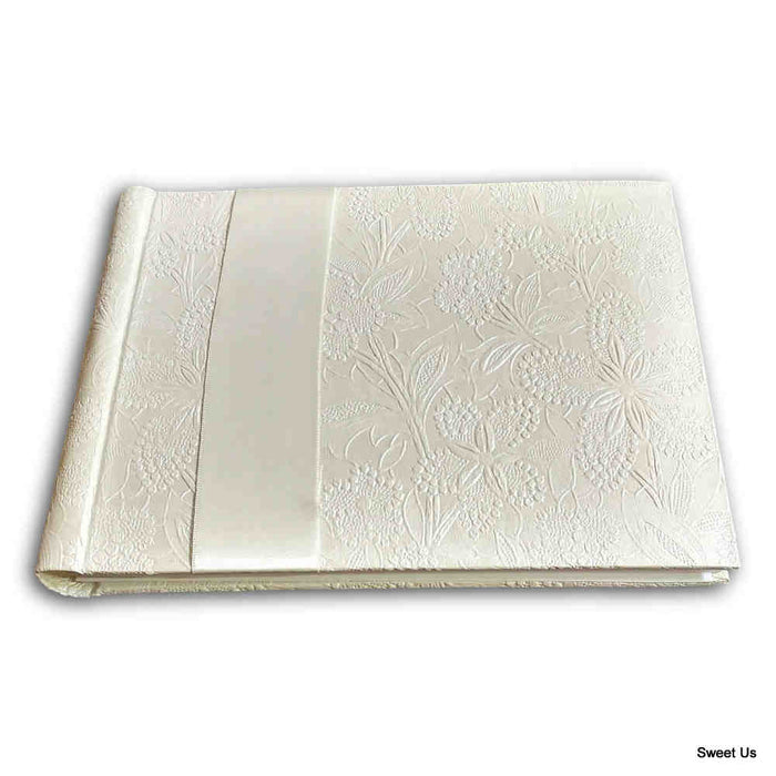 Recycled Paper Guest Book — Ivory Bloom
