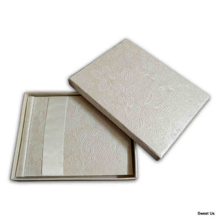 Recycled Paper Guest Book — Ivory Bloom