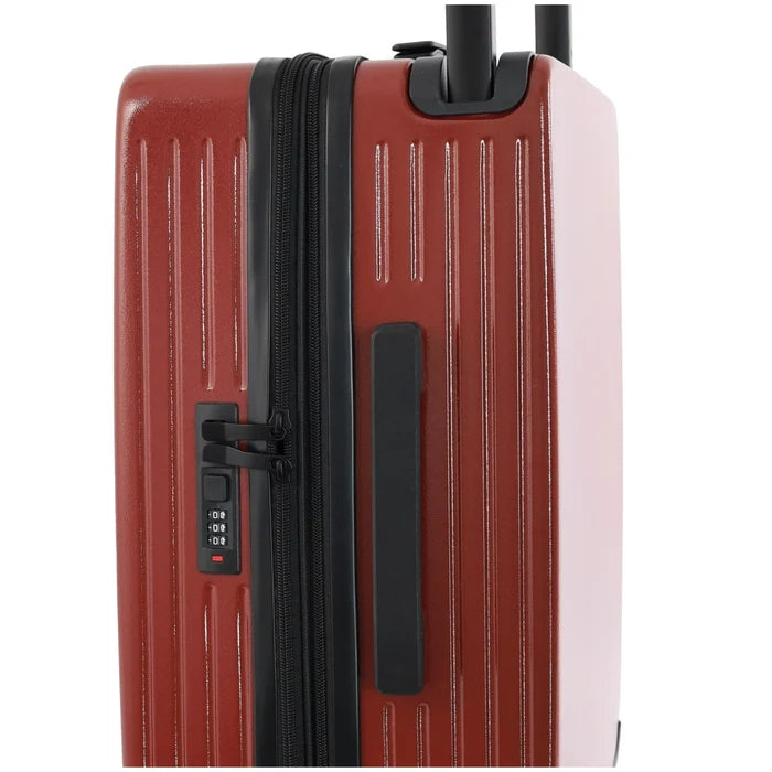 Reebok Hard Shell Suitcase Cabin - Wide Handle - 54cm - Wine - Expandable