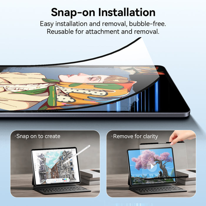 Removable Paper-Feel Screen Protector for iPad | Nano-Adehension Technology