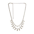 Rhinestone Necklace Silver tone