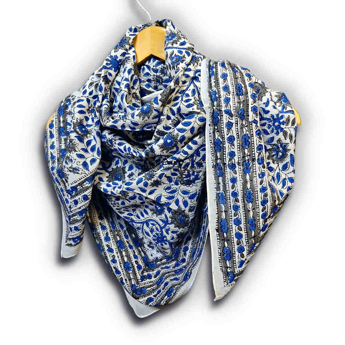 Ripple Lightweight Floral Cotton Scarf — Duskfall - Sweet Us