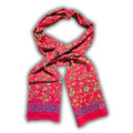 Riviera Petals Lightweight Floral Cotton Long Scarf — Elysian Rouge - Sweet Us