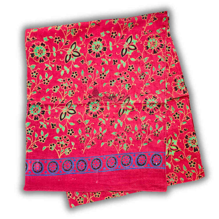 Riviera Petals Lightweight Floral Cotton Long Scarf — Elysian Rouge - Sweet Us