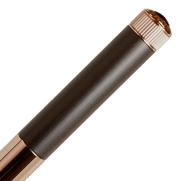 ROMEO No. 3 Ballpoint Pen, Slim Barrel (Fine Brush), Gunmetal/Apricot Gold