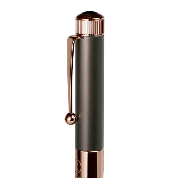 ROMEO No. 3 Ballpoint Pen, Slim Barrel (Fine Brush), Gunmetal/Apricot Gold