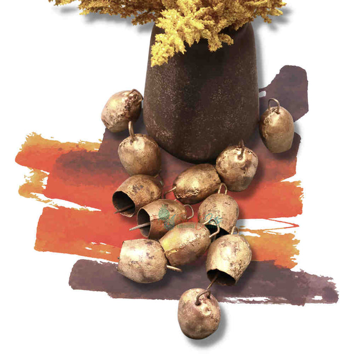 Rustic Mongolian Tin Bells — 2" — Set of 12 - Sweet Us