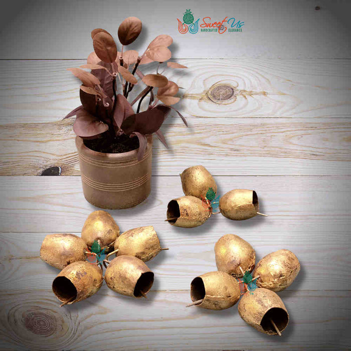 Rustic Mongolian Tin Bells — 2" — Set of 12 - Sweet Us