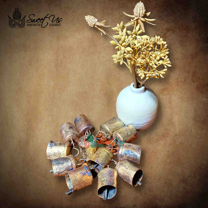 Rustic Vintage Chic Sleigh Jingle Bells for Meditation Craftwork Christmas Décor - Sweet Us