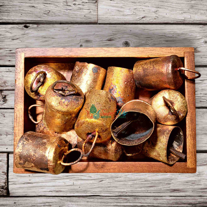 Rustic Vintage Chic Sleigh Jingle Bells for Meditation Craftwork Christmas Décor - Sweet Us