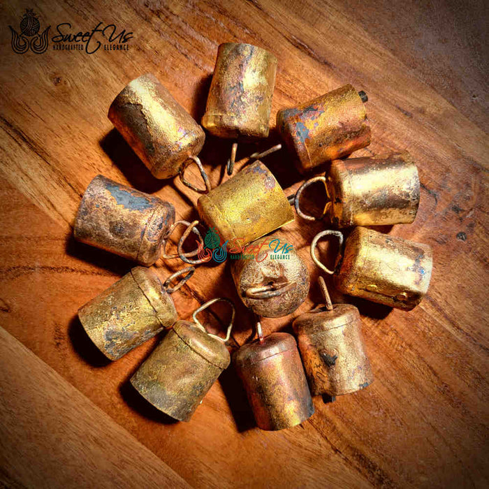 Rustic Vintage Chic Sleigh Jingle Bells for Meditation Craftwork Christmas Décor - Sweet Us