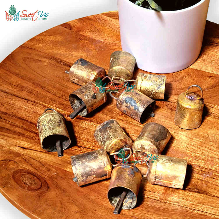Rustic Vintage Chic Sleigh Jingle Bells for Meditation Craftwork Christmas Décor - Sweet Us