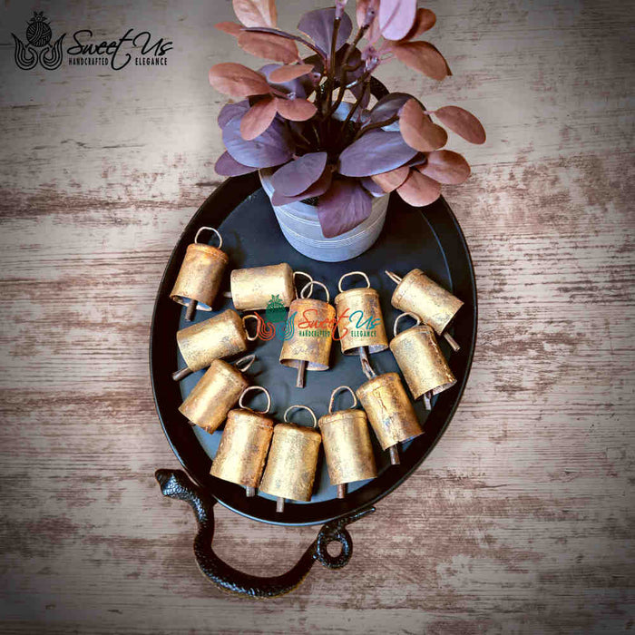 Rustic Vintage Chic Sleigh Jingle Bells for Meditation Craftwork Christmas Décor - Sweet Us