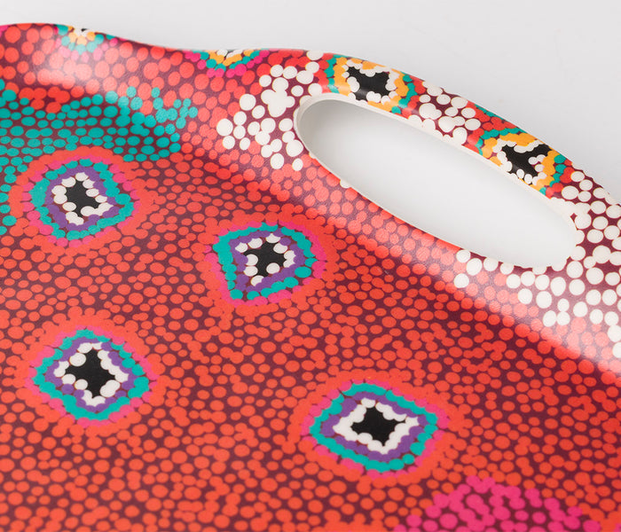 Ruth Stewart Large Tray  - Designed By Warlukurlangu Artists of Yuendumu, Australia