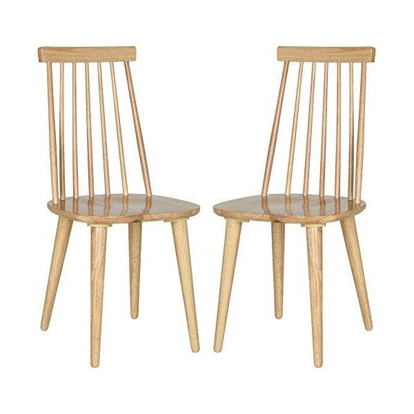 Safavieh American Homes 20" Natural Wood Country Farmhouse Spindle Side Chair - Set of 2