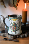 Scarab Beetle Mug-reserved for Suellen