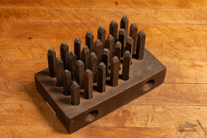 Set of Antique ⅛" Engraver's Letter Punches