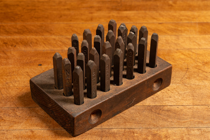 Set of Antique ⅛" Engraver's Letter Punches