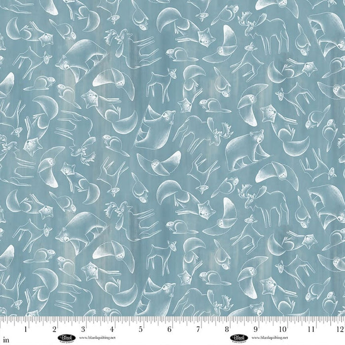 Single Layer Flannel Blanket - Chill Factor Wildlife Aqua Flannel