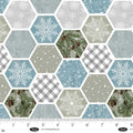 Single Layer Flannel Blanket - Chill Factor Wildlife Patched Gray Flannel
