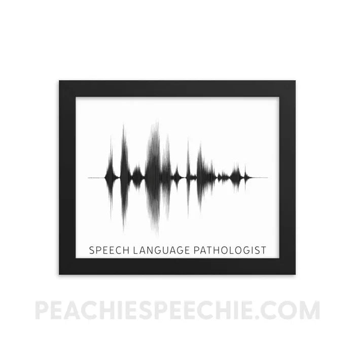SLP Sound Wave Framed Poster - 8×10 - Posters peachiespeechie.com