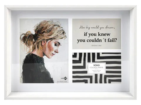 Soho Collage 2 Sizes - 3 Opening - White