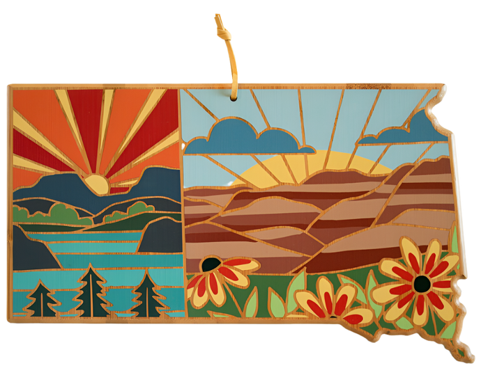 South Dakota Landscape Cutting Board