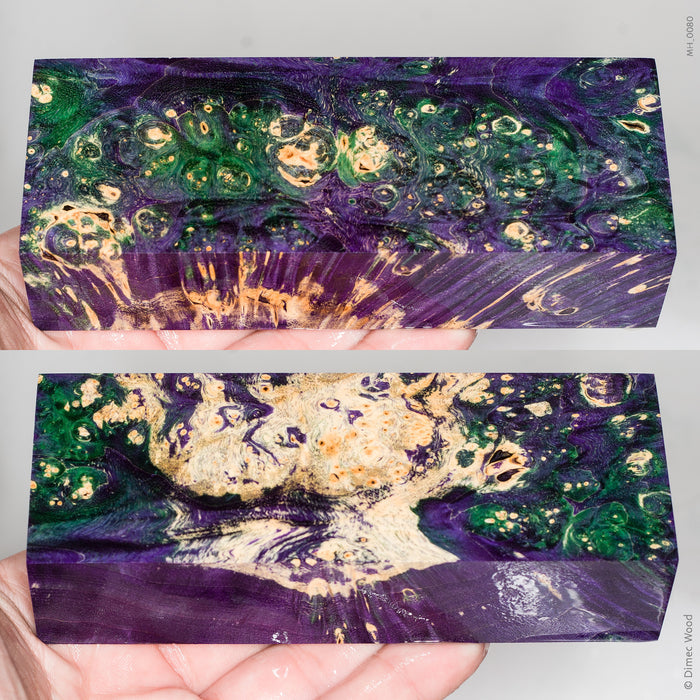 Stabilized box elder burl wood block